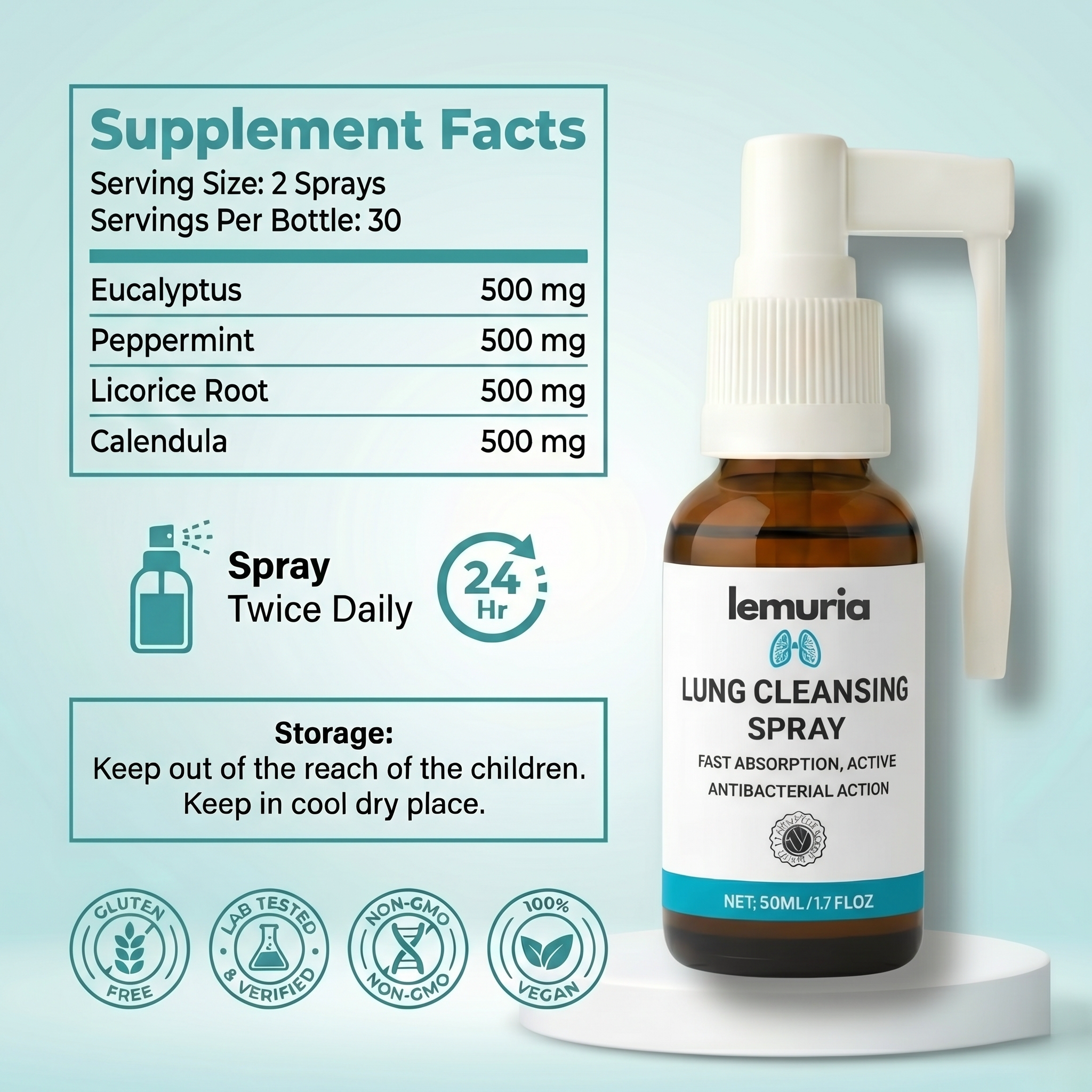 Lemuria Lung Cleansing Spray